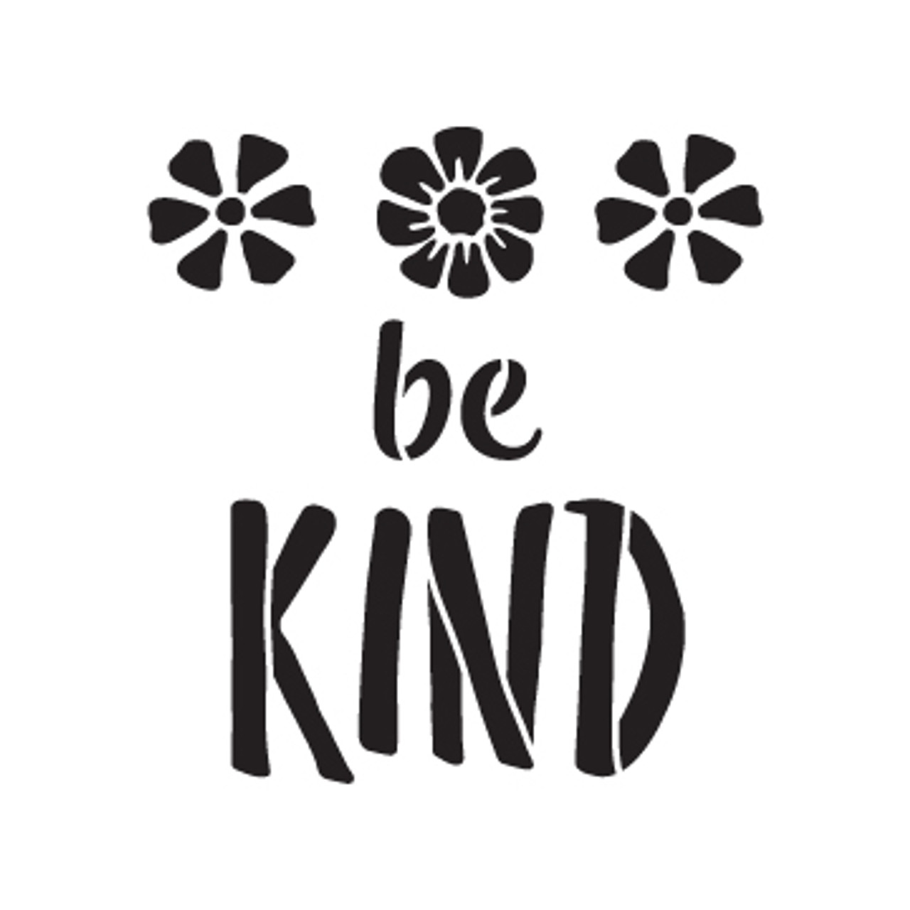 Be Kind - Flowers - Word Art - 12" x 12" - STCL1772_3 - by StudioR12