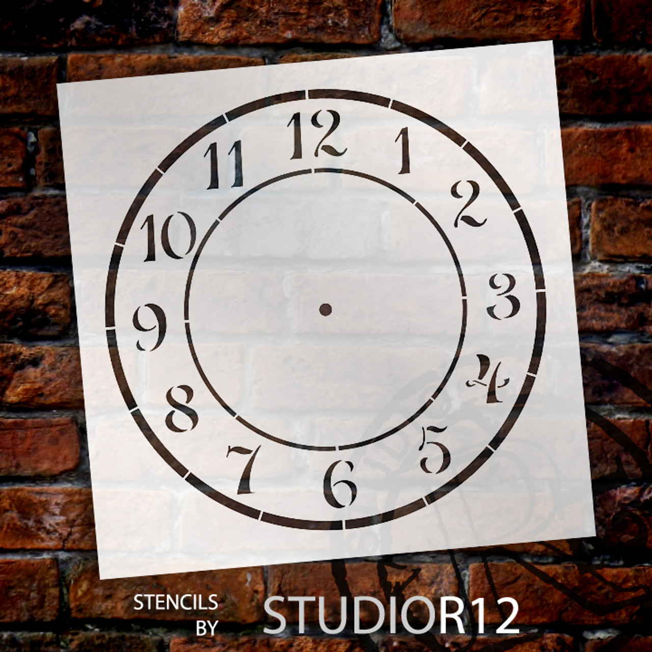Country Time Clock Stencil - 6" - STCL1525_2 - by StudioR12