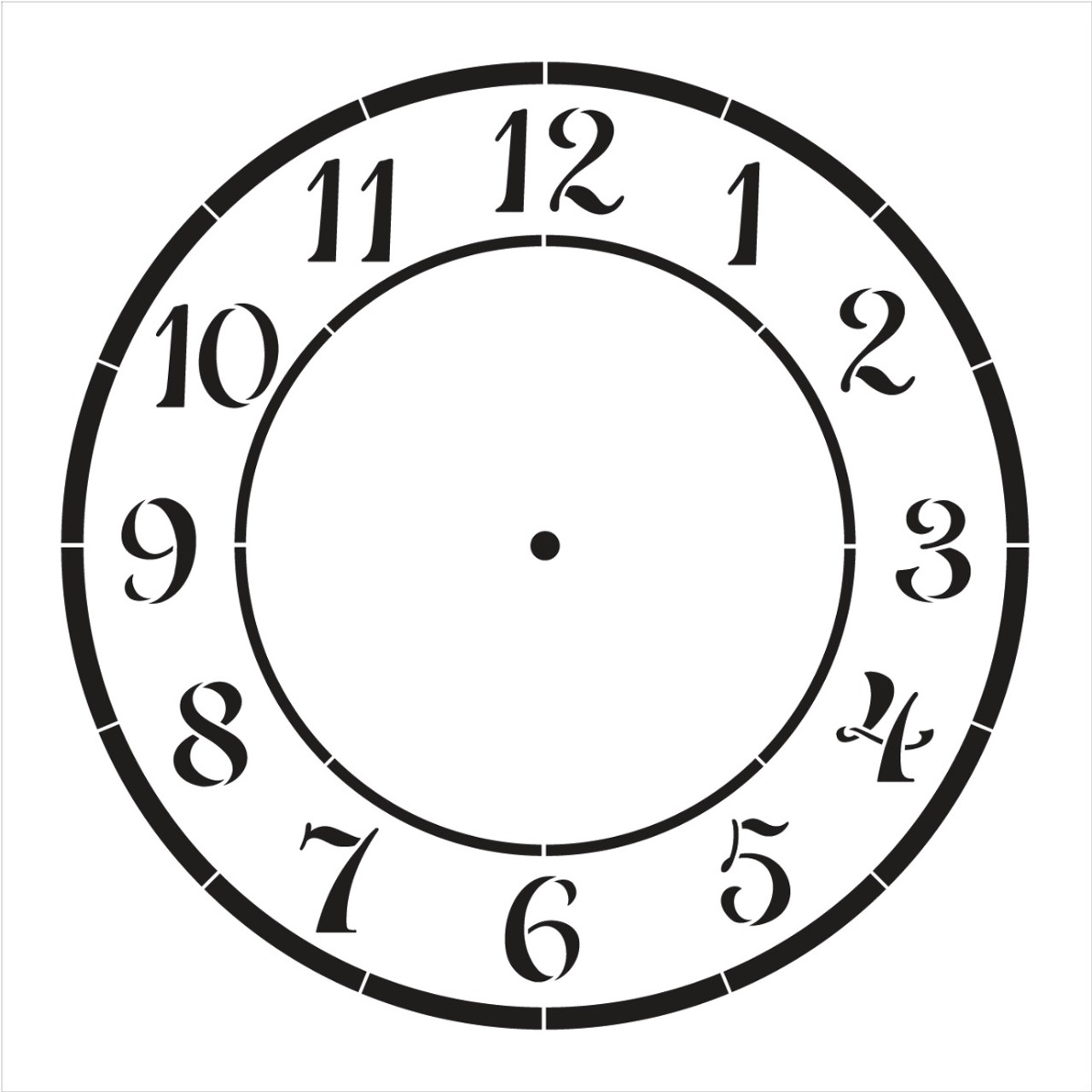 Country Time Clock Stencil - 12" - STCL1525_5 - by StudioR12