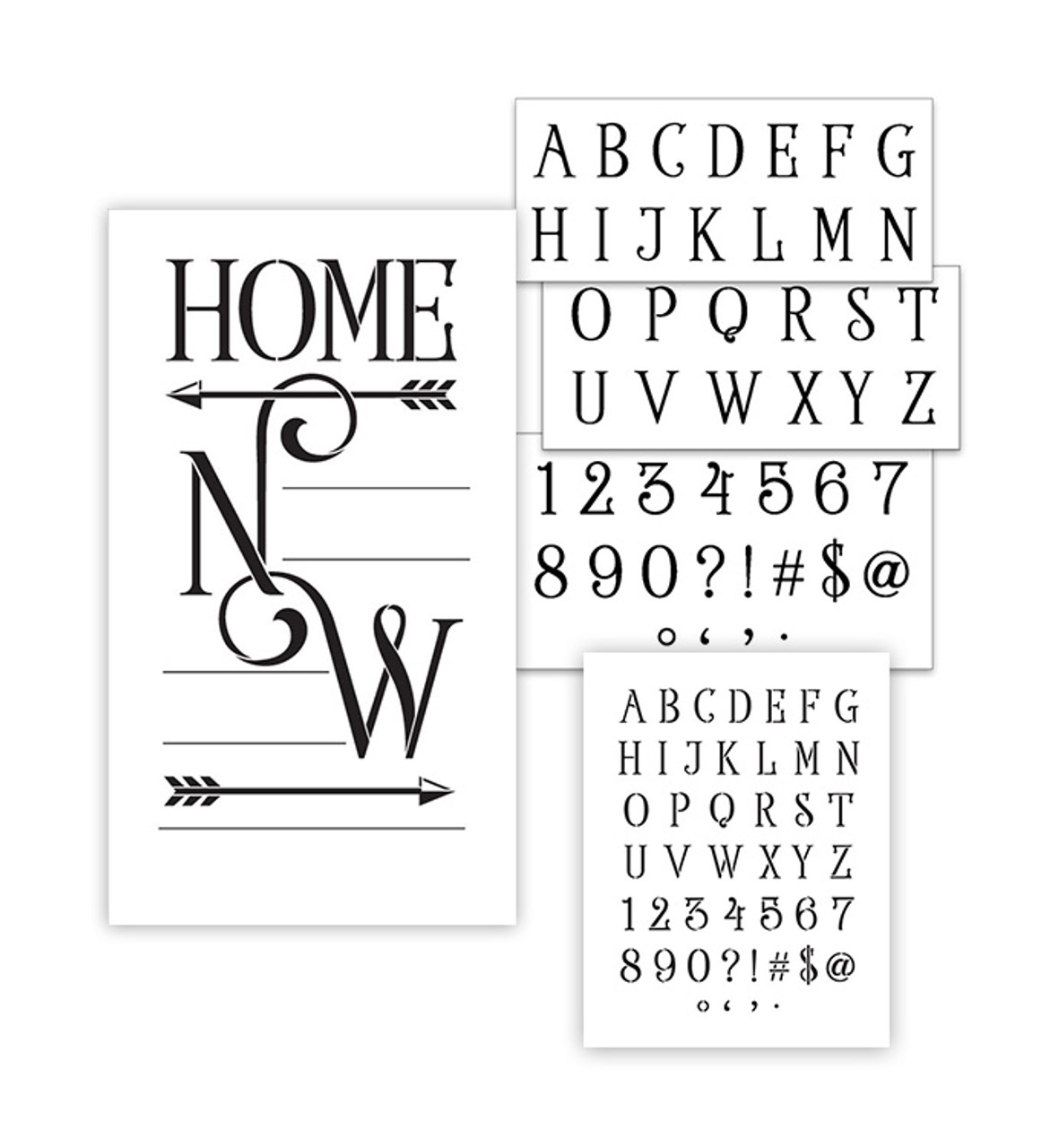 Home Coordinates Stencil Set