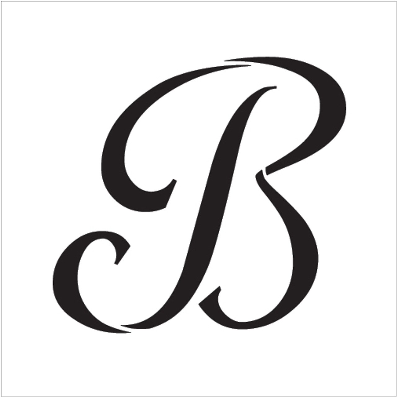 Graceful Monogram Stencil - B - 5" - STCL1902_2 - by StudioR12