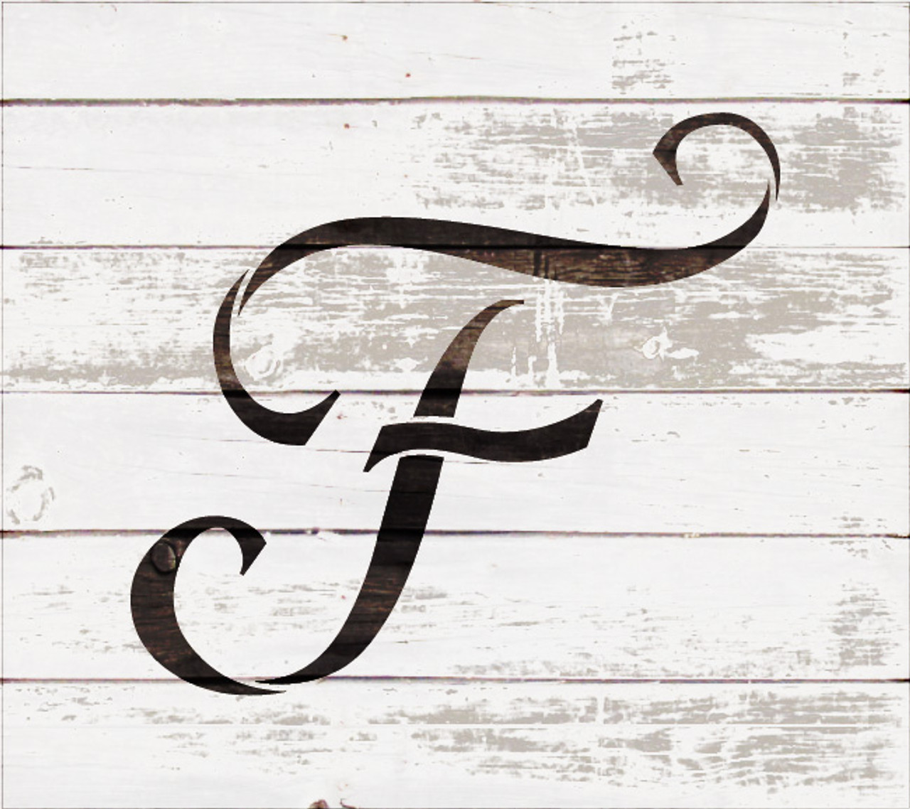 Graceful Monogram Stencil - F - 10" - STCL1906_4 - by StudioR12