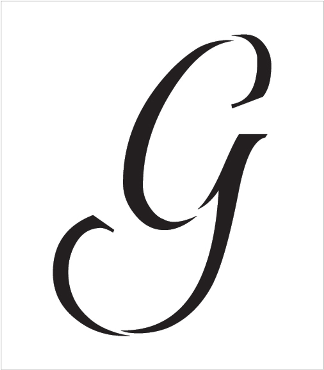 Graceful Monogram Stencil - G - 12" - STCL1907_5 - by StudioR12