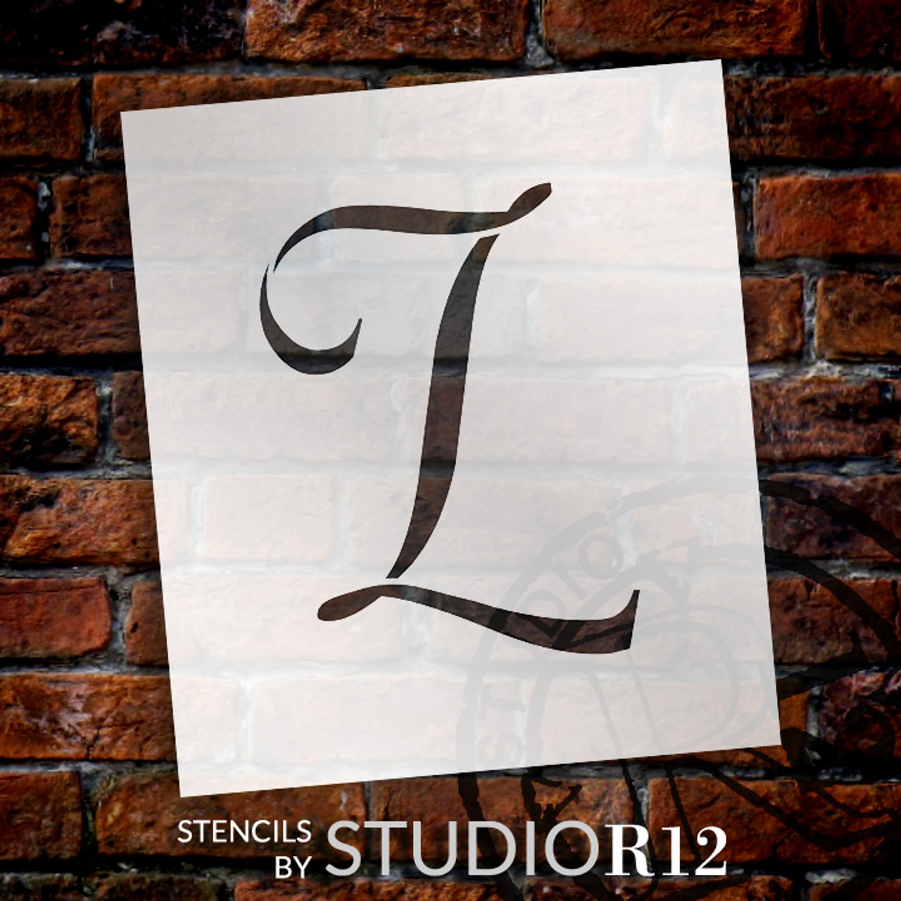 Graceful Monogram Stencil - L - 12" - STCL1912_5 - by StudioR12
