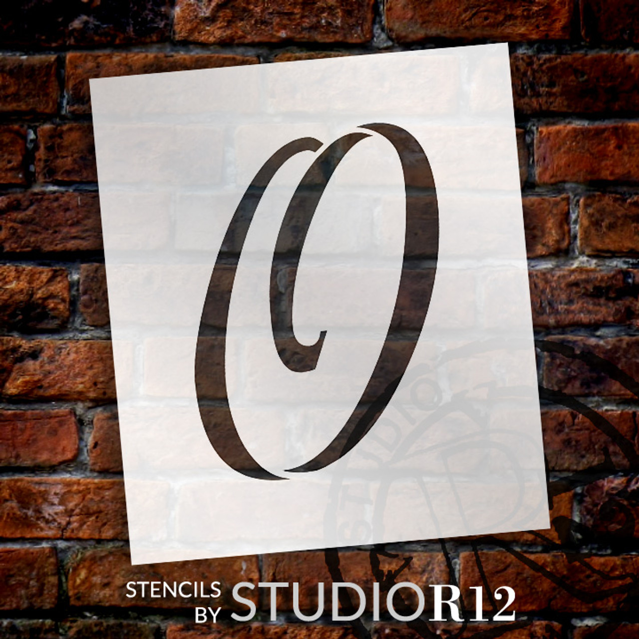 Graceful Monogram Stencil - O - 3" - STCL1915_1 - by StudioR12
