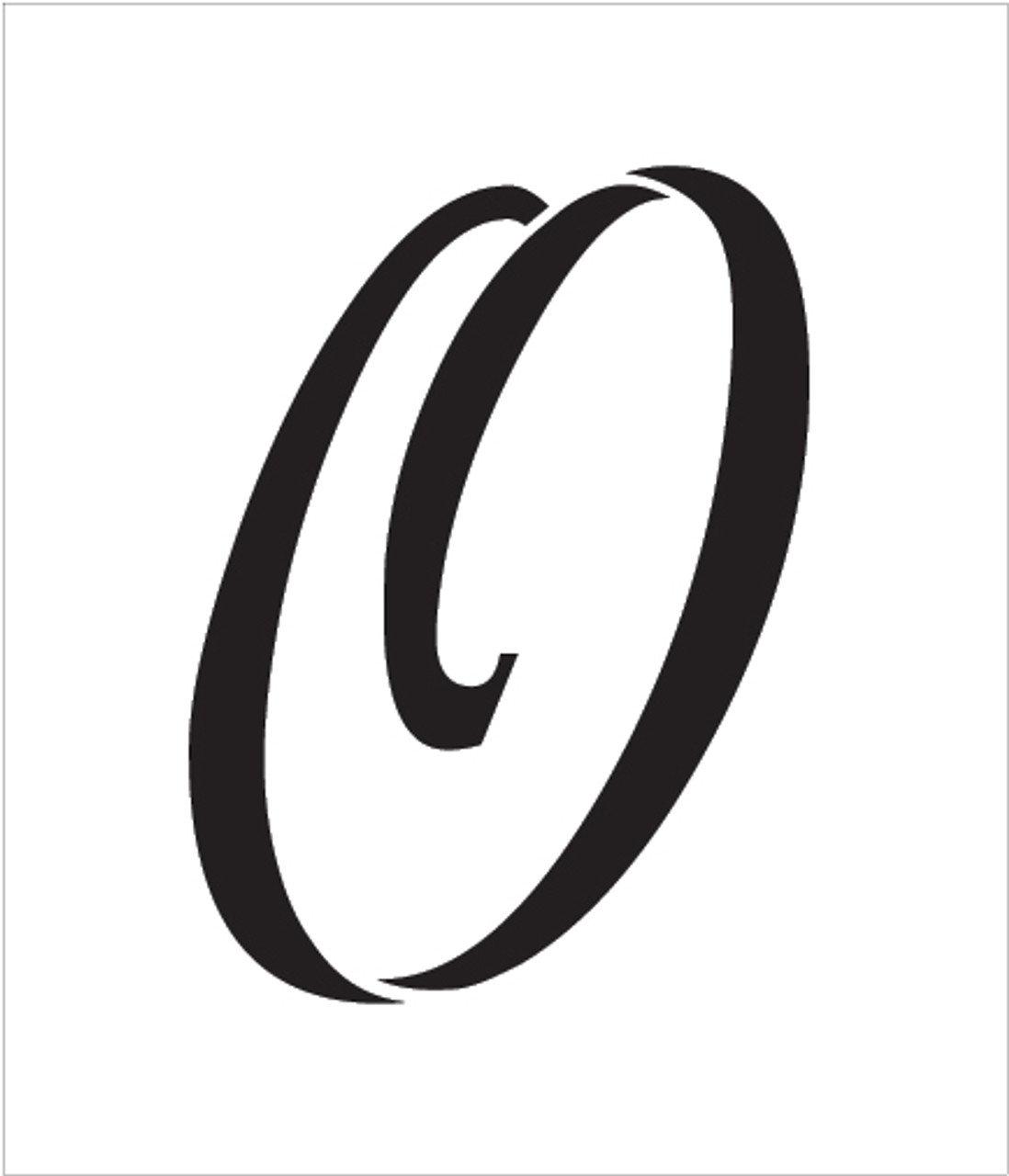 Graceful Monogram Stencil - O - 12" - STCL1915_5 - by StudioR12