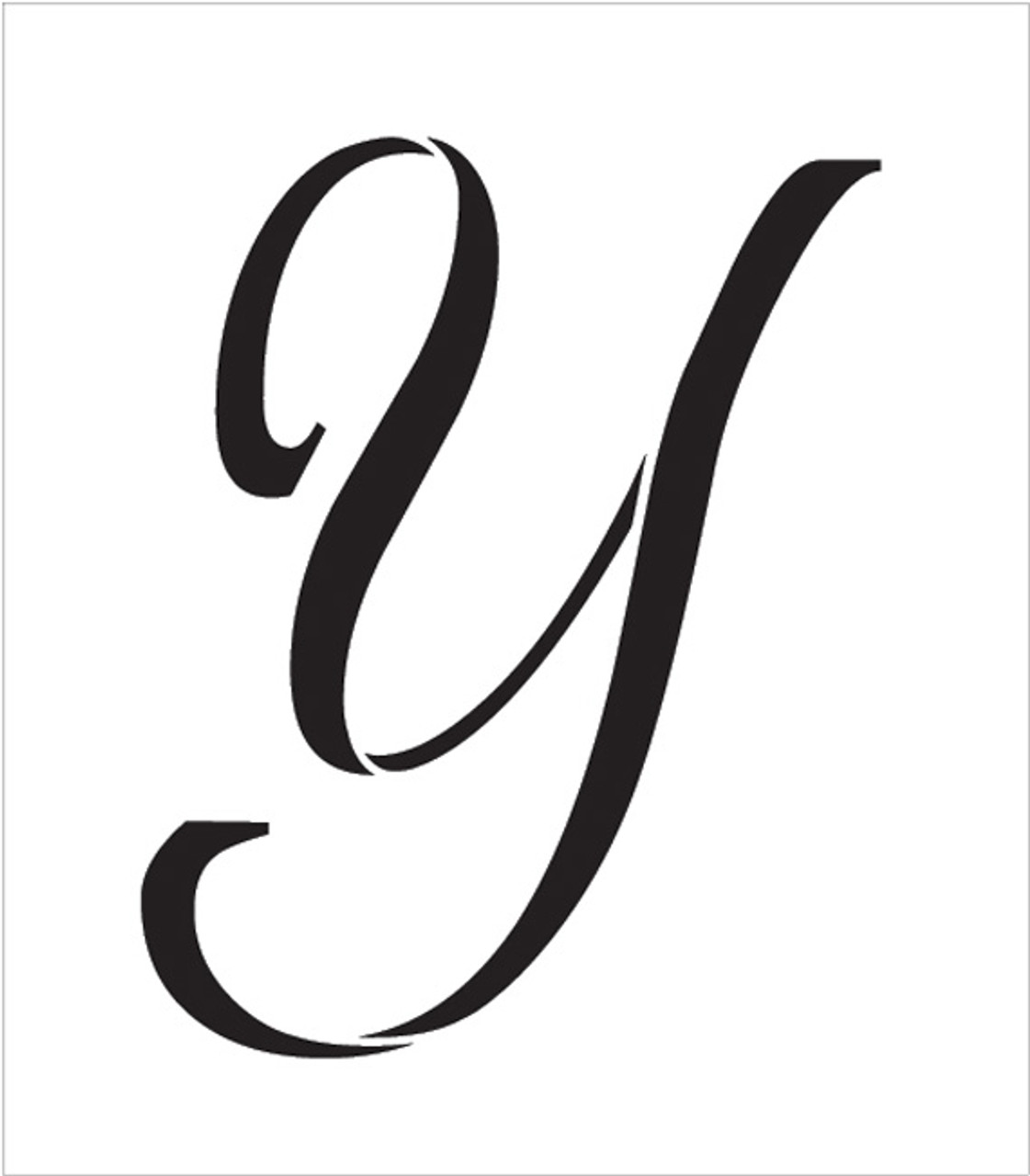 Graceful Monogram Stencil - Y - 12" - STCL1925_5 - by StudioR12