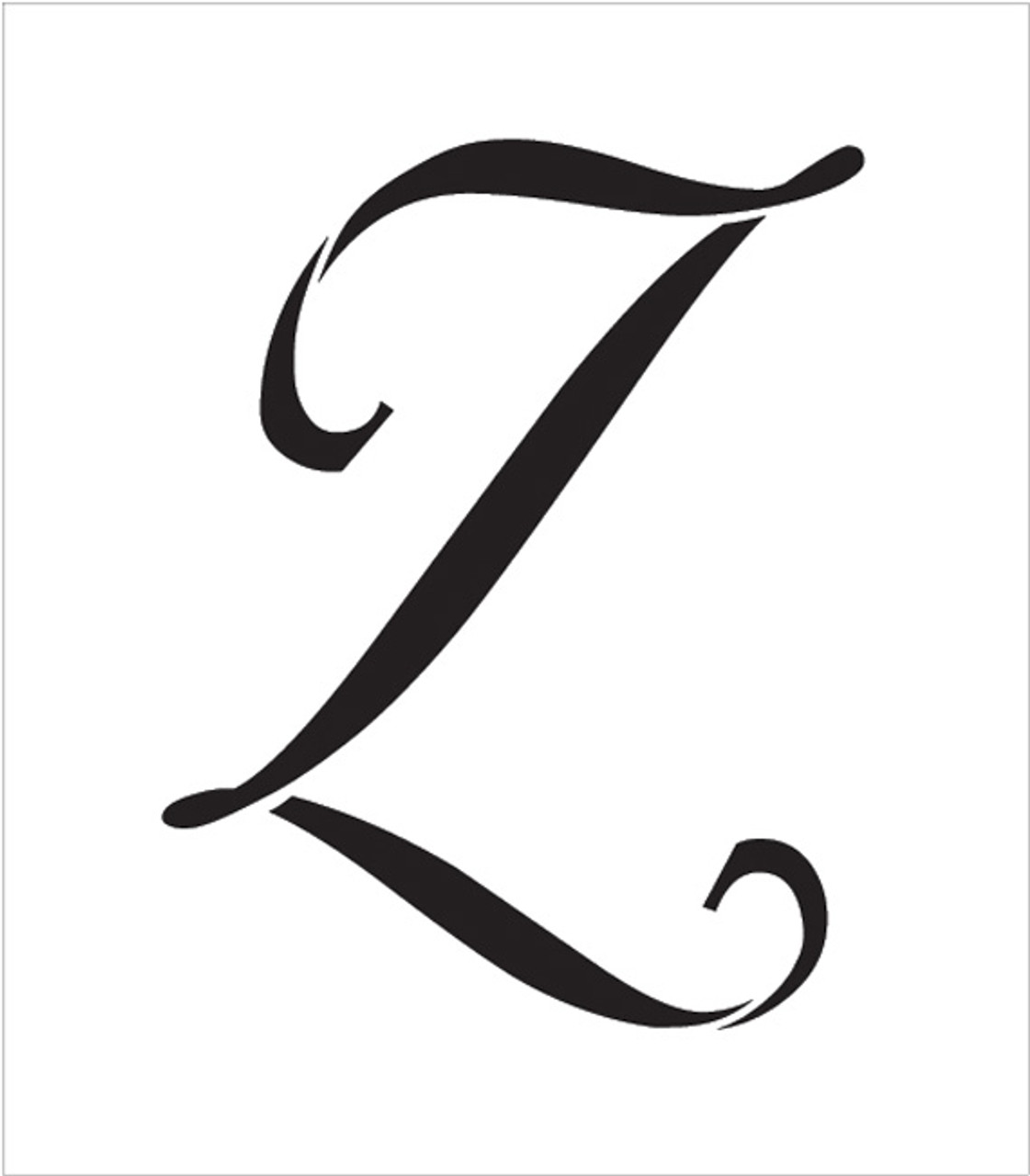 Graceful Monogram Stencil - Z - 3" - STCL1926_1 - by StudioR12