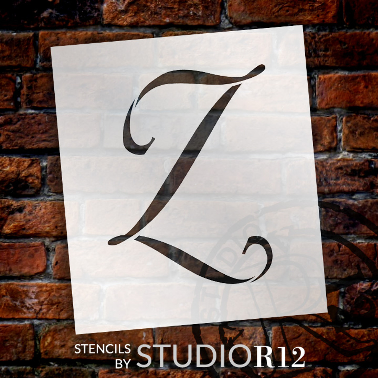 Graceful Monogram Stencil - Z - 3" - STCL1926_1 - by StudioR12