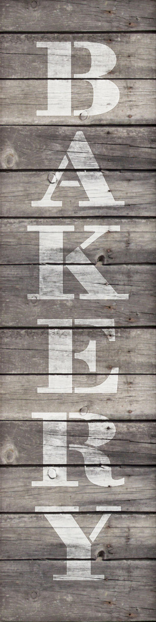 Bakery - Farmhouse Serif - Vertical - Word Stencil - 4" x 16" - STCL1954_2 - by StudioR12