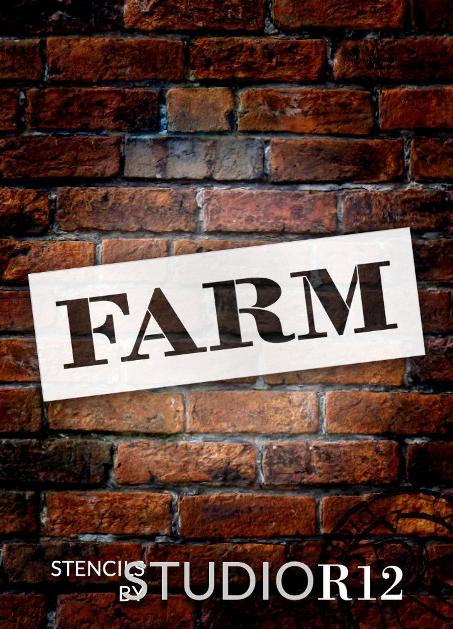 Farm - Farmhouse Serif - Word Stencil - 12" x 4" - STCL1963_1 - by StudioR12