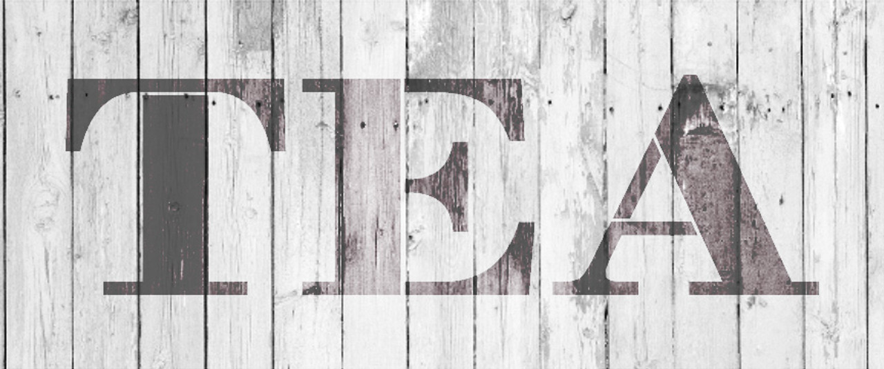 Tea - Farmhouse Serif - Word Stencil - 20" x 7" - STCL1967_3 - by StudioR12