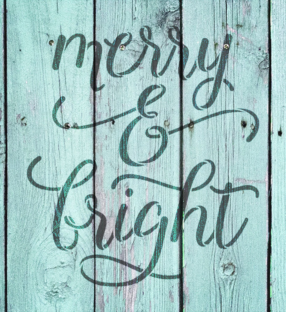 Merry & Bight - Elegant Hand - Word Stencil - 11" x 12" - STCL2003_2 - by StudioR12