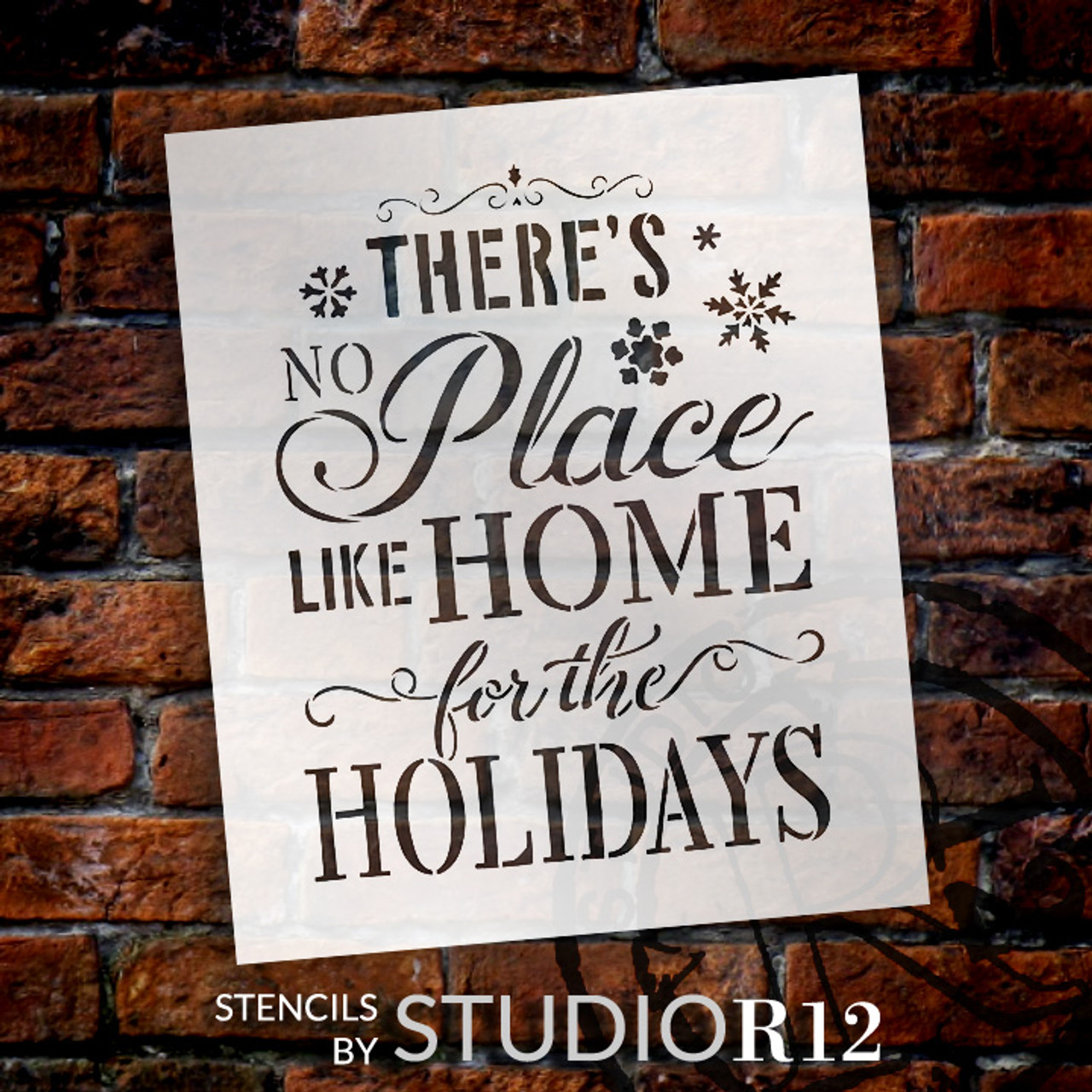 Home For The Holidays - Elegant - Word Art Stencil - 10" x 12" - STCL2028_1 - by StudioR12