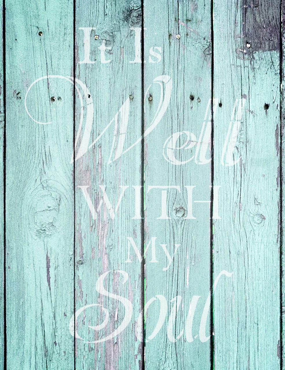 It Is Well With My Soul - Word Stencil - 17" x 24" - STCL2056_4 - by StudioR12