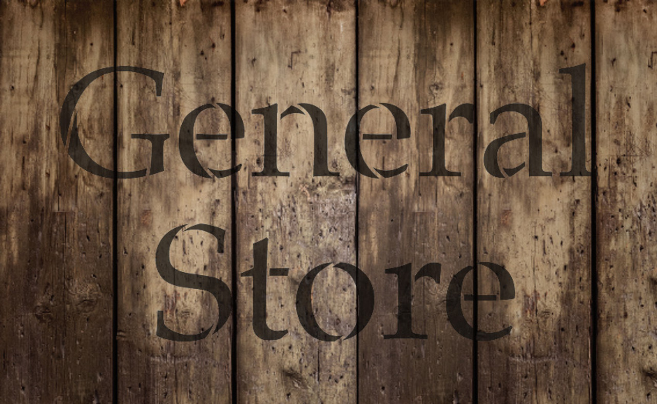 General Store - Serif - Word Stencil - 16" x 10" - STCL2069_2 - by StudioR12