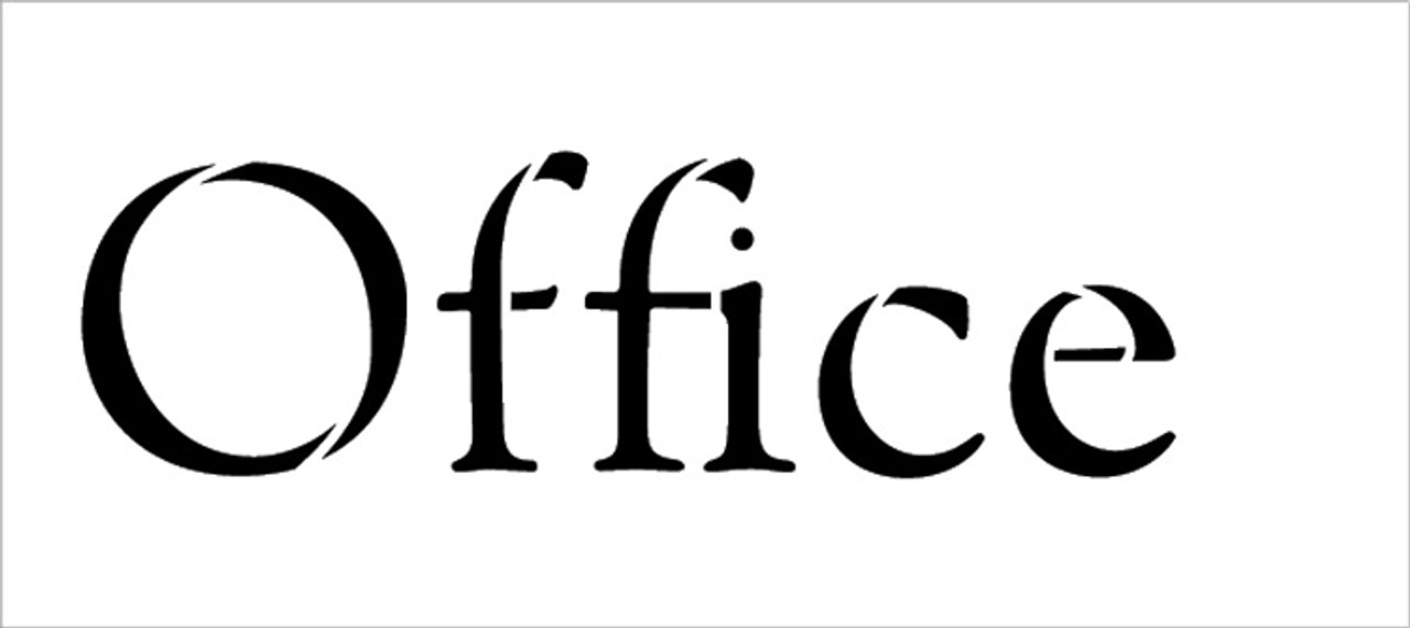 Office Simple - Word Stencil - 9" x 4" - STCL2081_1 - by StudioR12