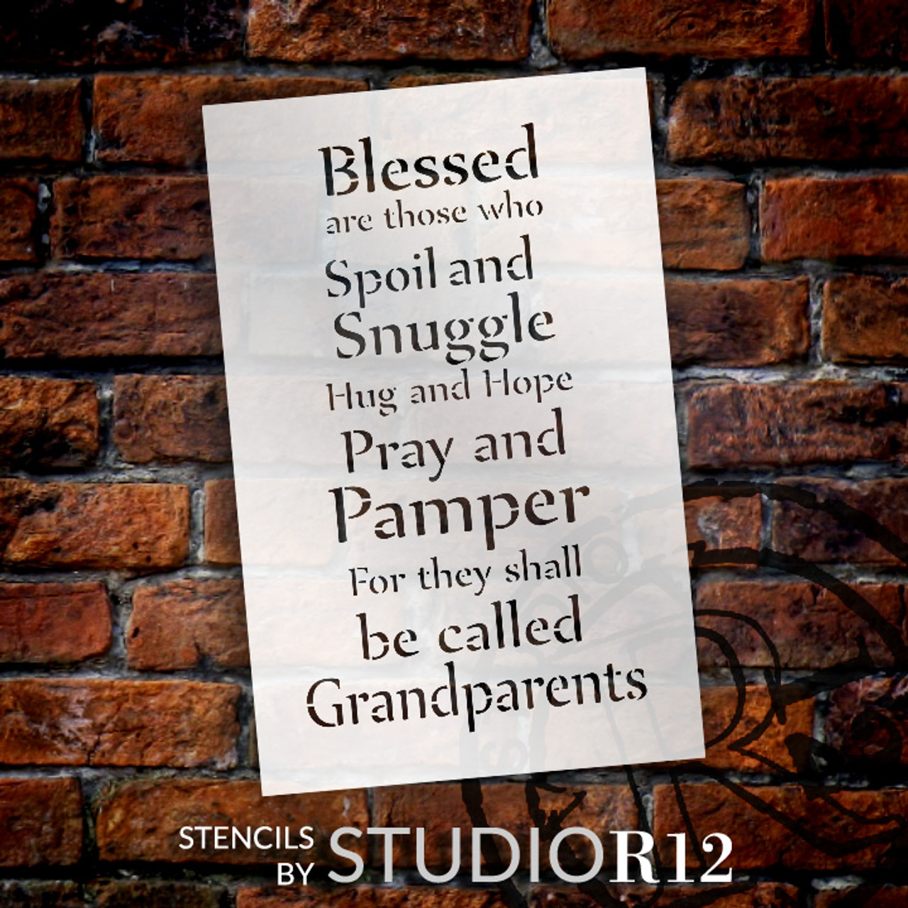 Blessed Are Those - Grandparents - Word Stencil - 18" x 30" - STCL2082_5 - by StudioR12