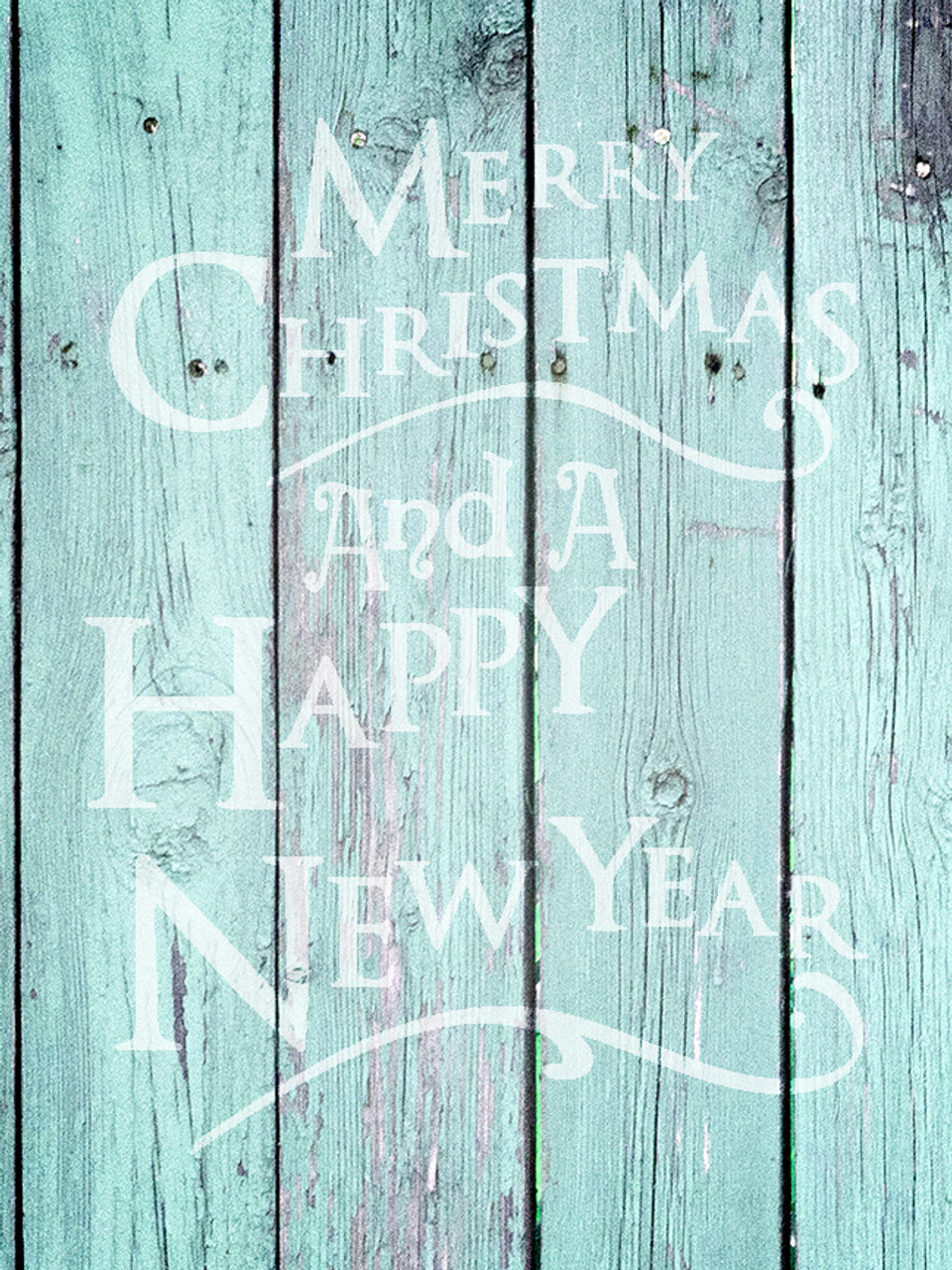 Merry Christmas And Happy New Year - Festive - Word Art Stencil - 13" x 16" - STCL2085_2 - by StudioR12
