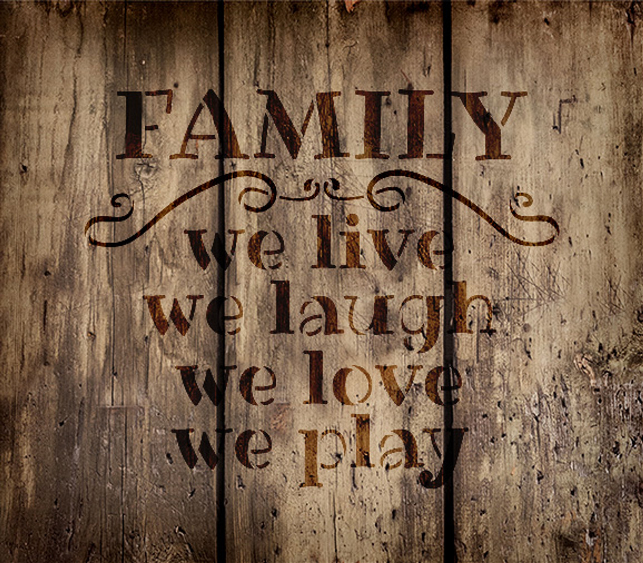 Family - Word Stencil - 20" x 17" - STCL1869_5 - by StudioR12