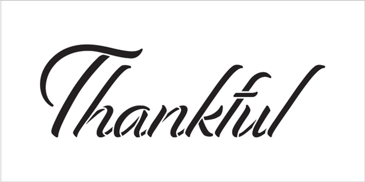 Thankful - Festive - Word Stencil - 13" x 6" - STCL2102_2 - by StudioR12