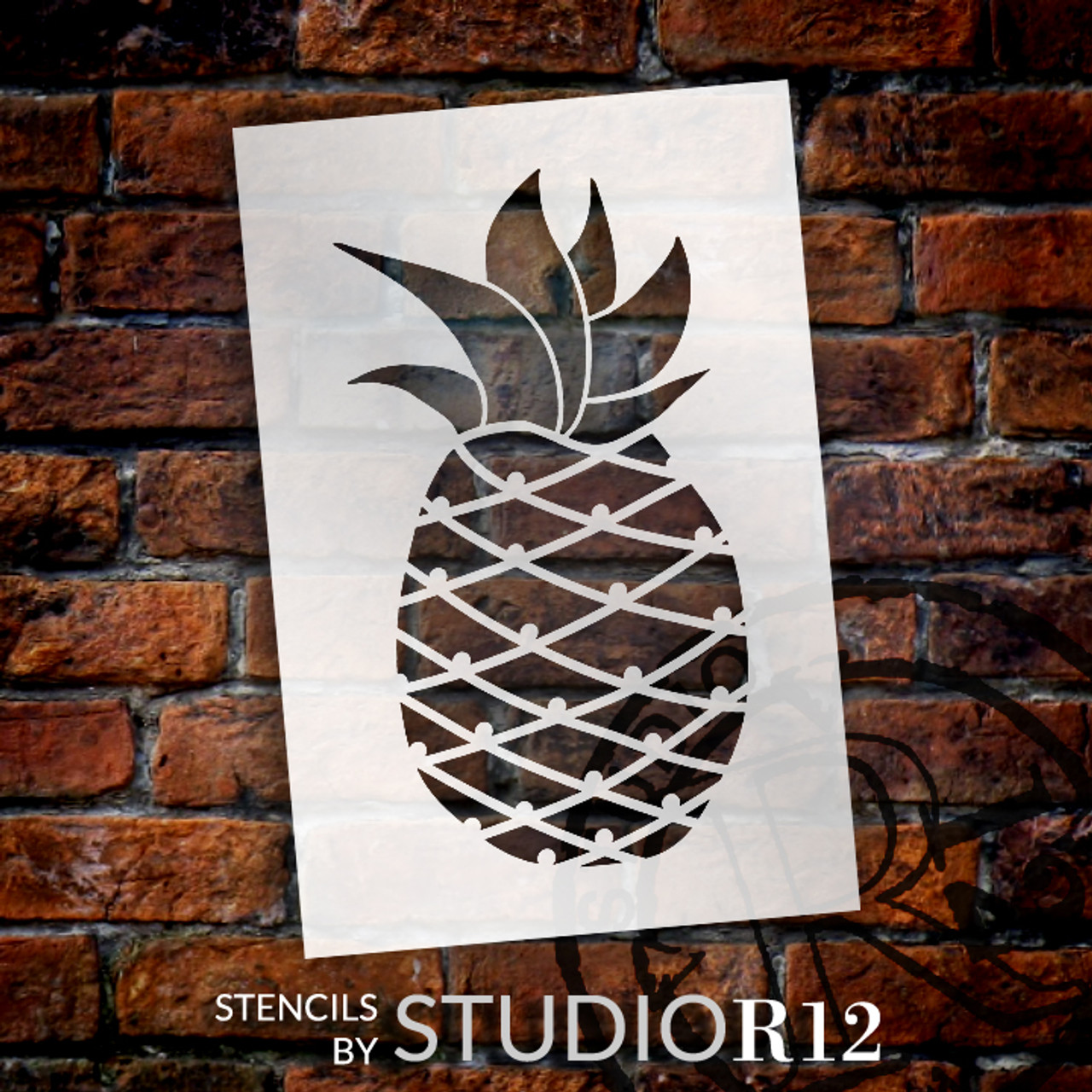 Pineapple  - Art Stencil - 10" x 16" - STCL2116_2 - by StudioR12
