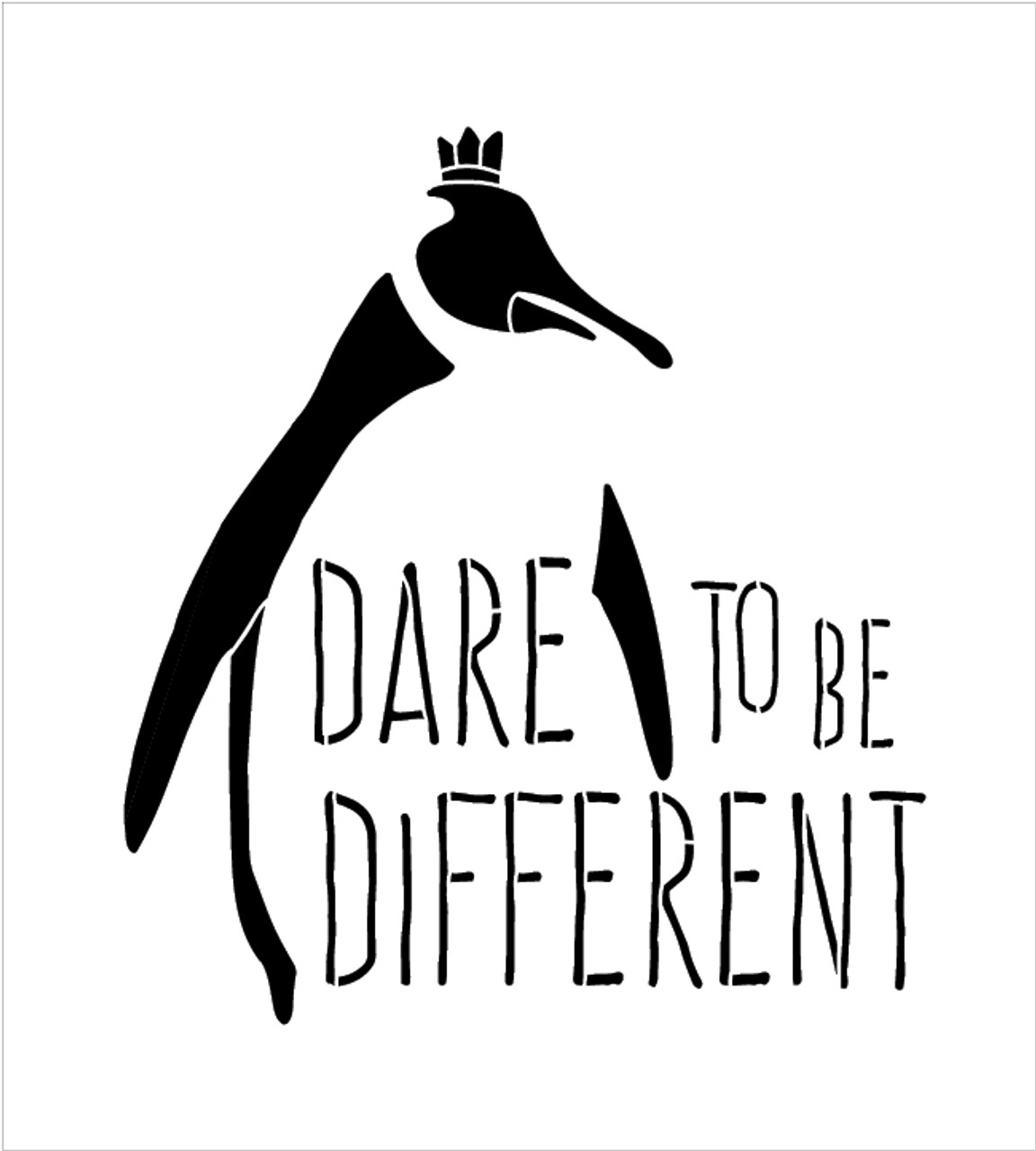 Dare To Be Different - Skinny - Word Art Stencil - 15" x 16" - STCL1862_3 - by StudioR12