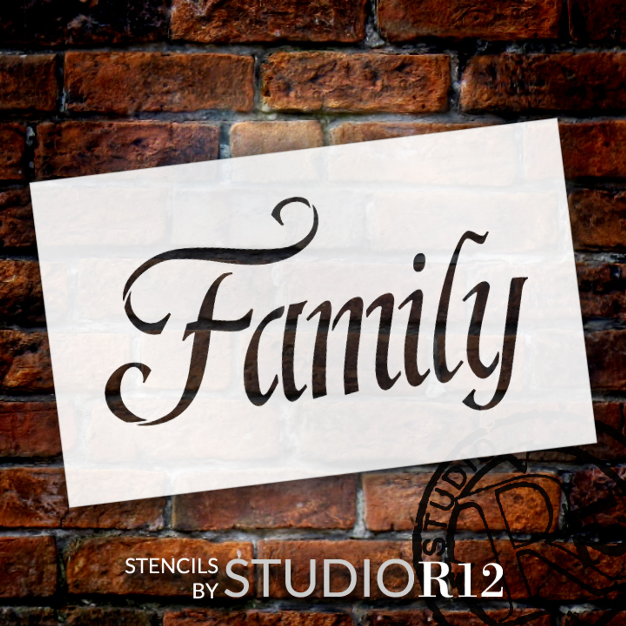 Family - Fancy - Word Stencil - 16" x 10" - STCL2156_2 - by StudioR12