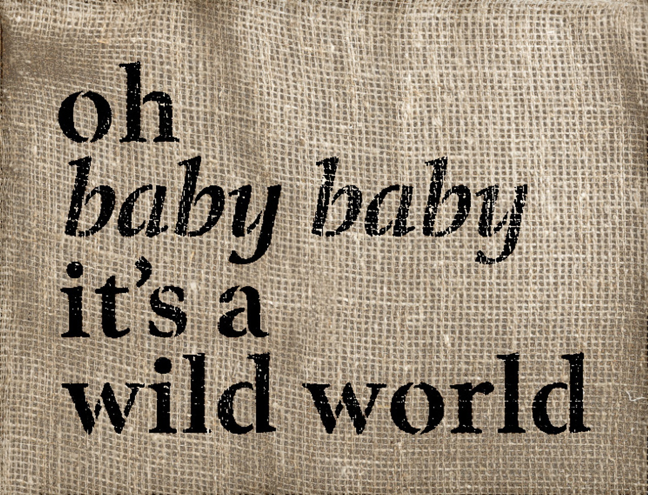 Oh Baby Baby - Word Stencil - 15" x 11" - STCL1843_3 - by StudioR12