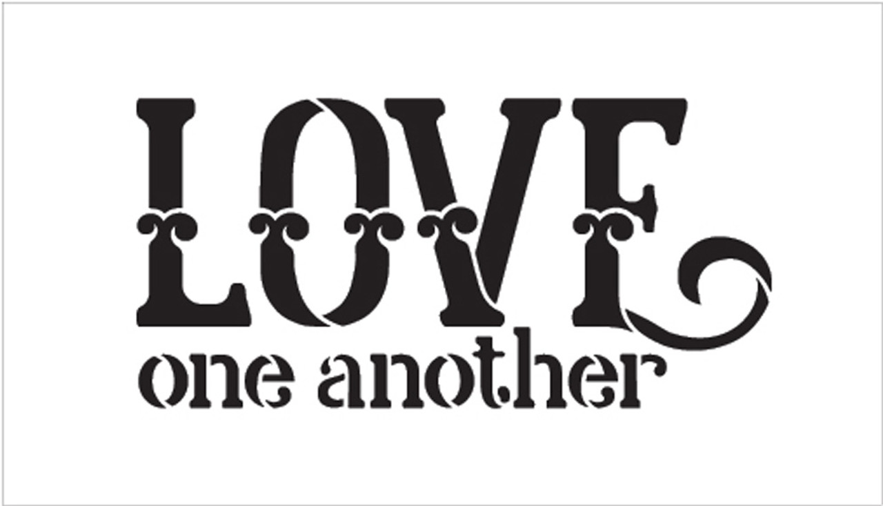 Love One Another - Celtic Style - Word Art Stencil - 10" x 6" - STCL1839_2 - by StudioR12