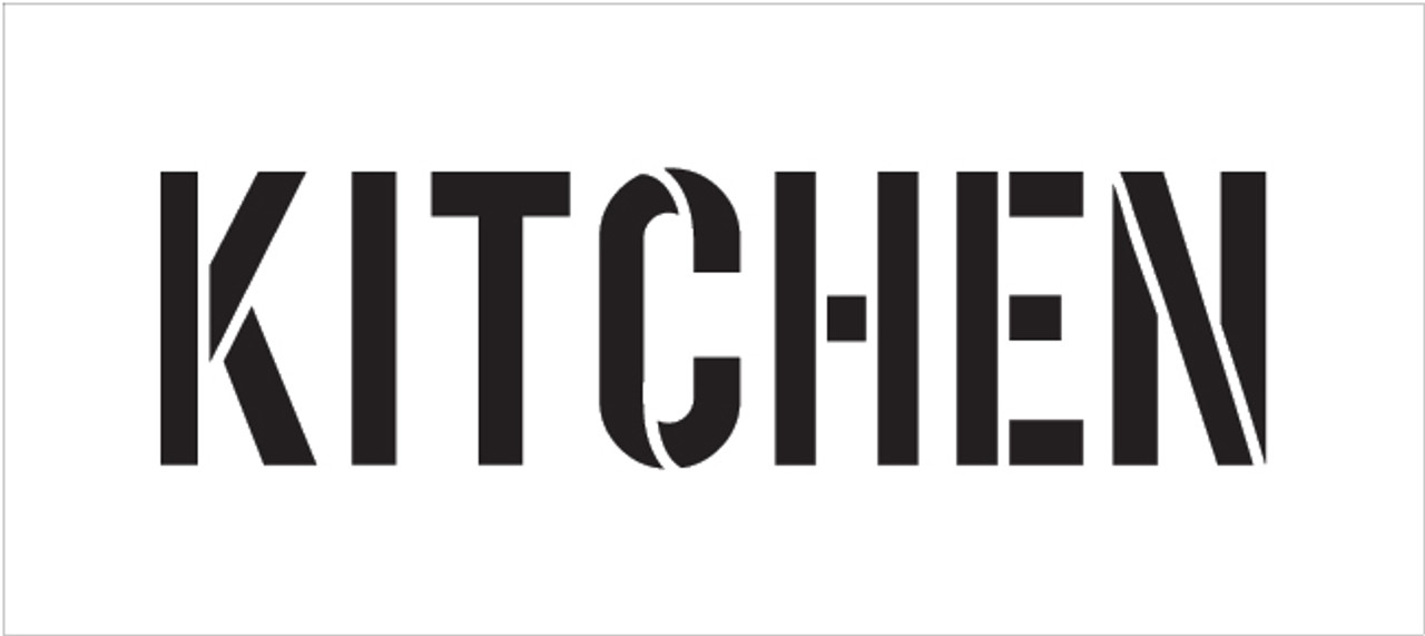 Kitchen - Simple - Word Stencil - 15" x 6" - STCL1835_4 - by StudioR12