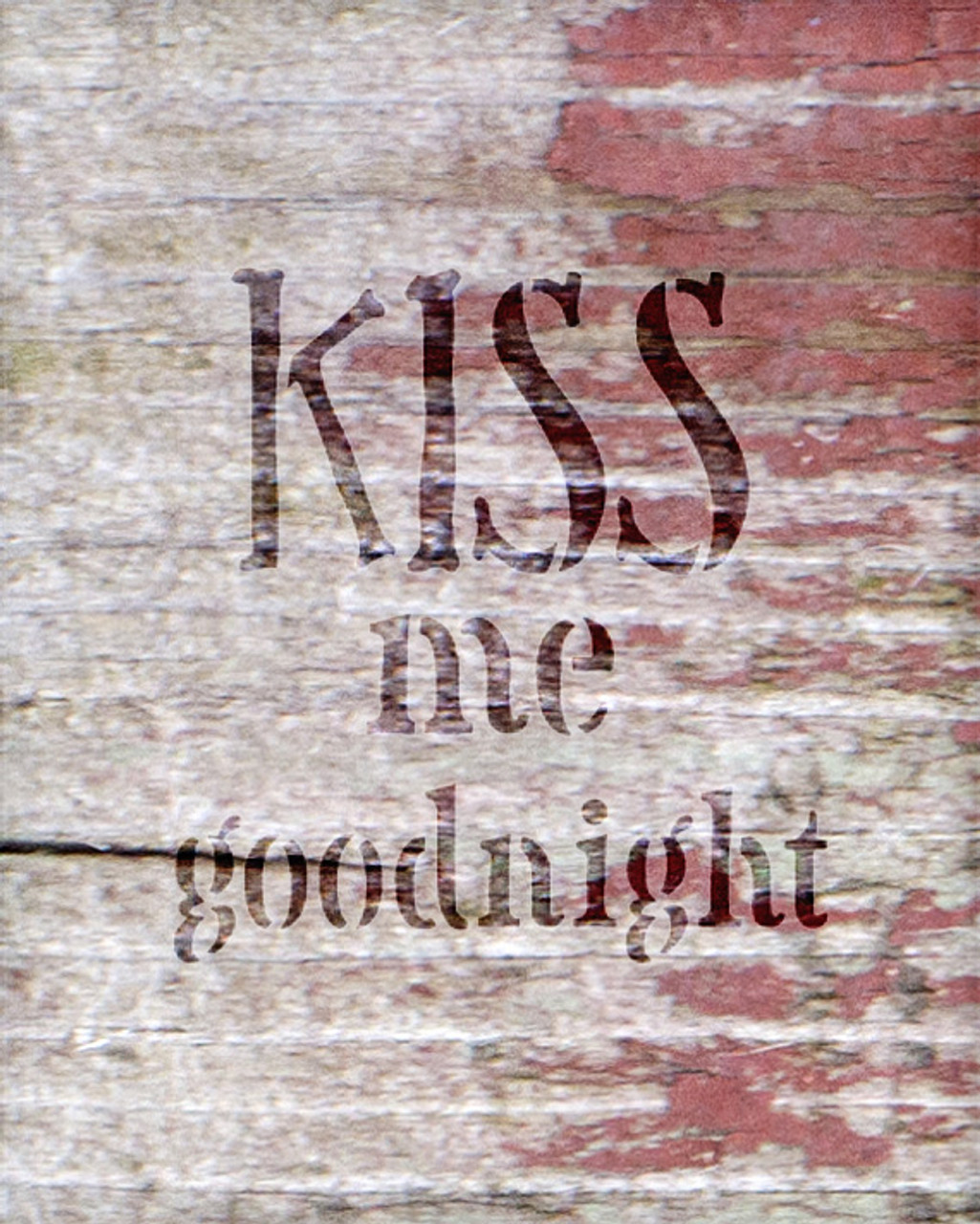 Kiss Me Goodnight - Word Stencil - 4" x 5" - STCL1834_1 - by StudioR12