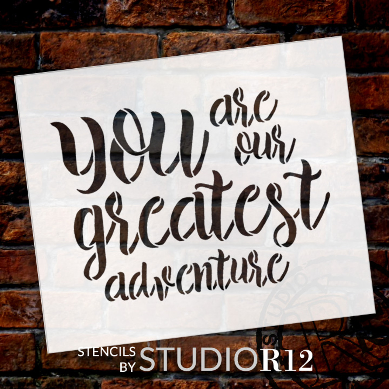 Greatest Adventure - Fun Script - Word Stencil - 7" x 6" - STCL1830_1 - by StudioR12