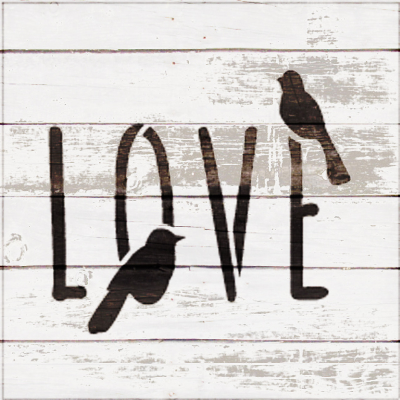 Bird Love - Word Art Stencil - 3" x 3" - STCL1820_1 - by StudioR12