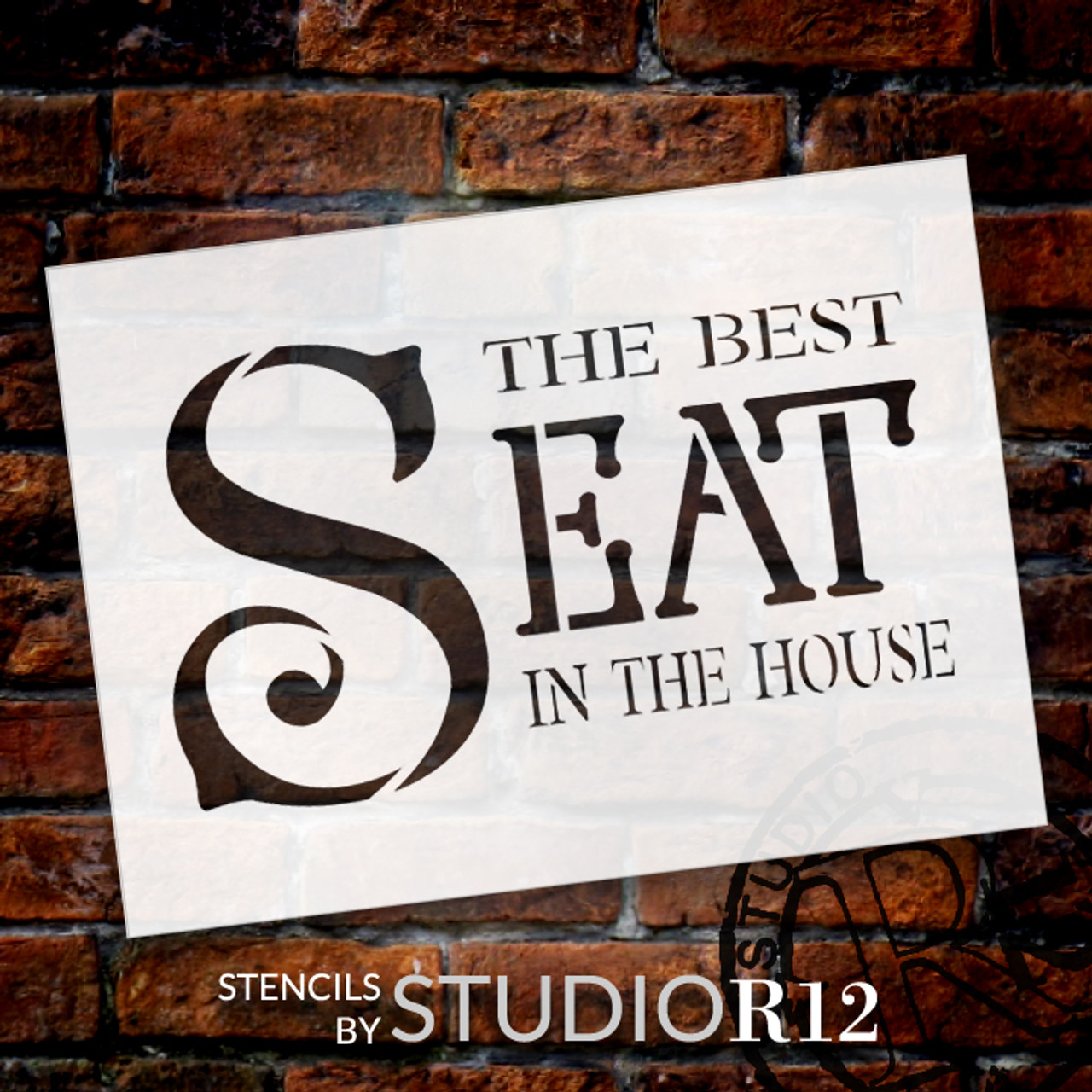 The Best Seat - Formal - Word Stencil - 11" x 8" - STCL2165_1 - by StudioR12