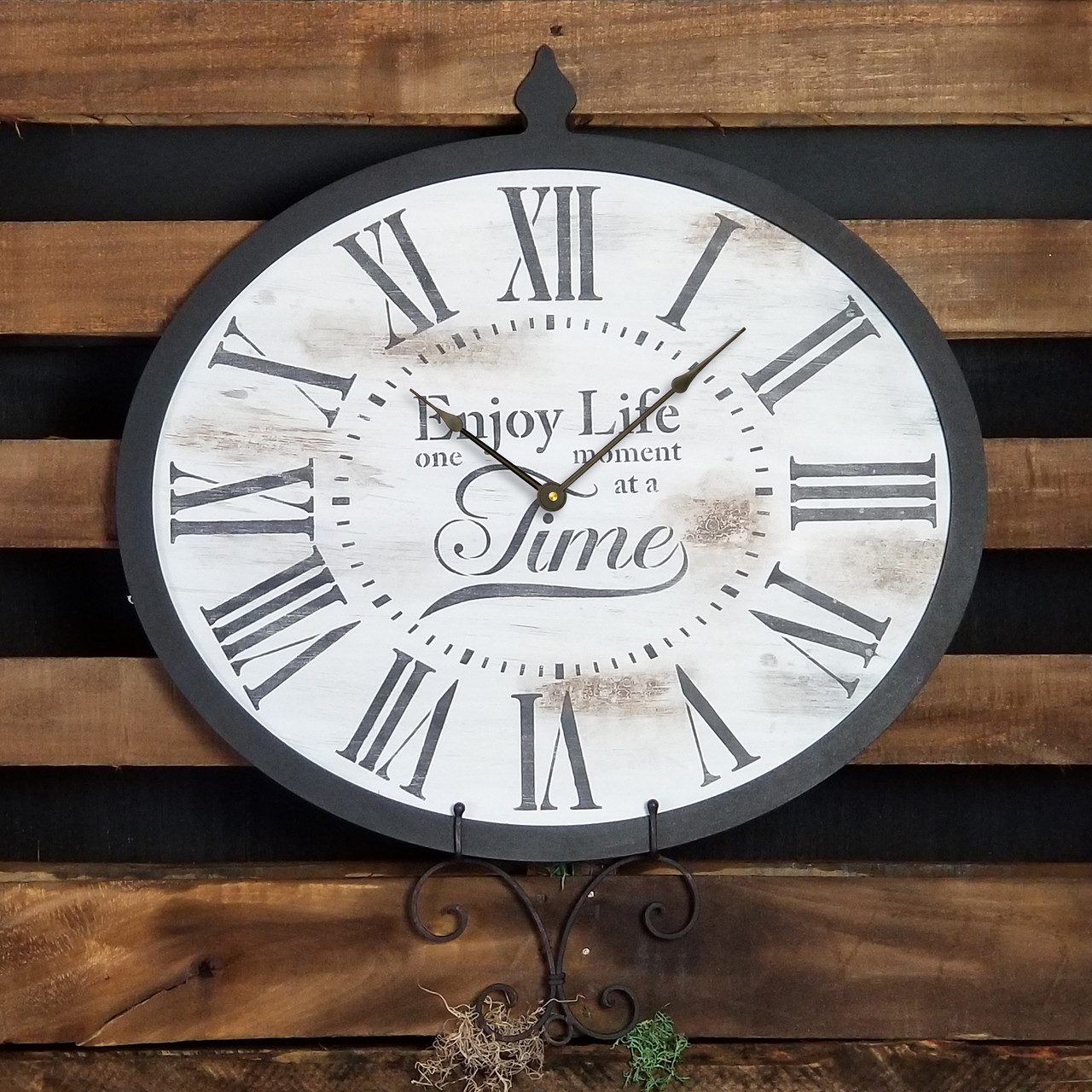 Antique Oval Clock Face Stencil - 12" x 10" - STCL2328_1 - by StudioR12