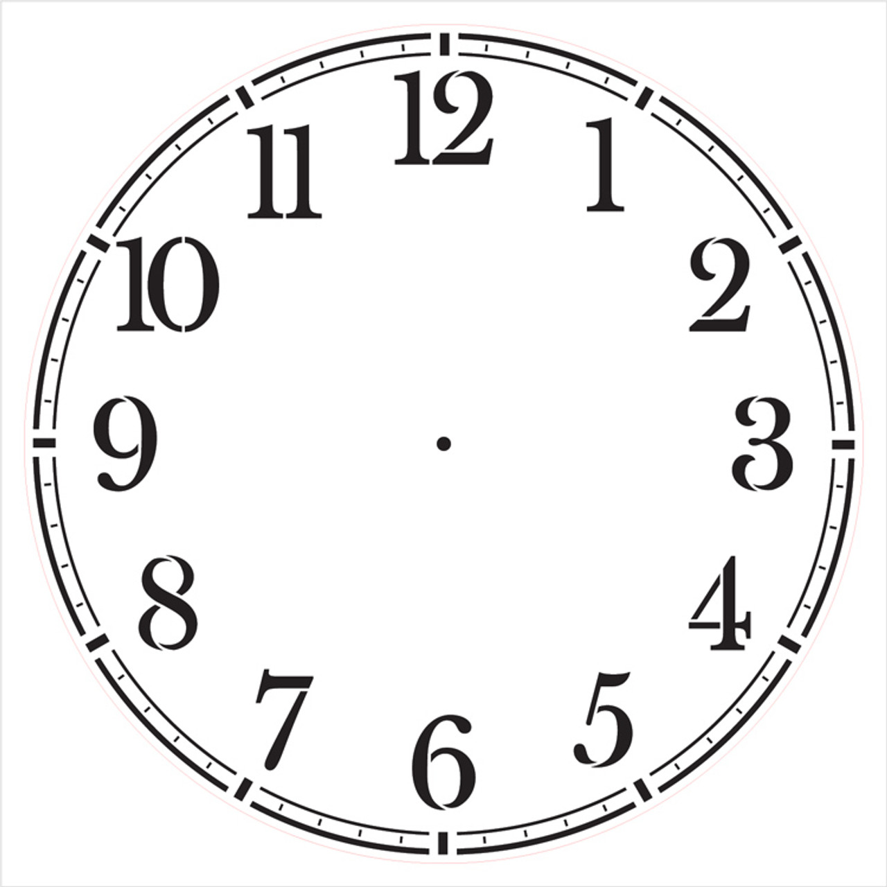 Coffee House Clock Face Stencil - 12" - STCL2331_1 - by StudioR12