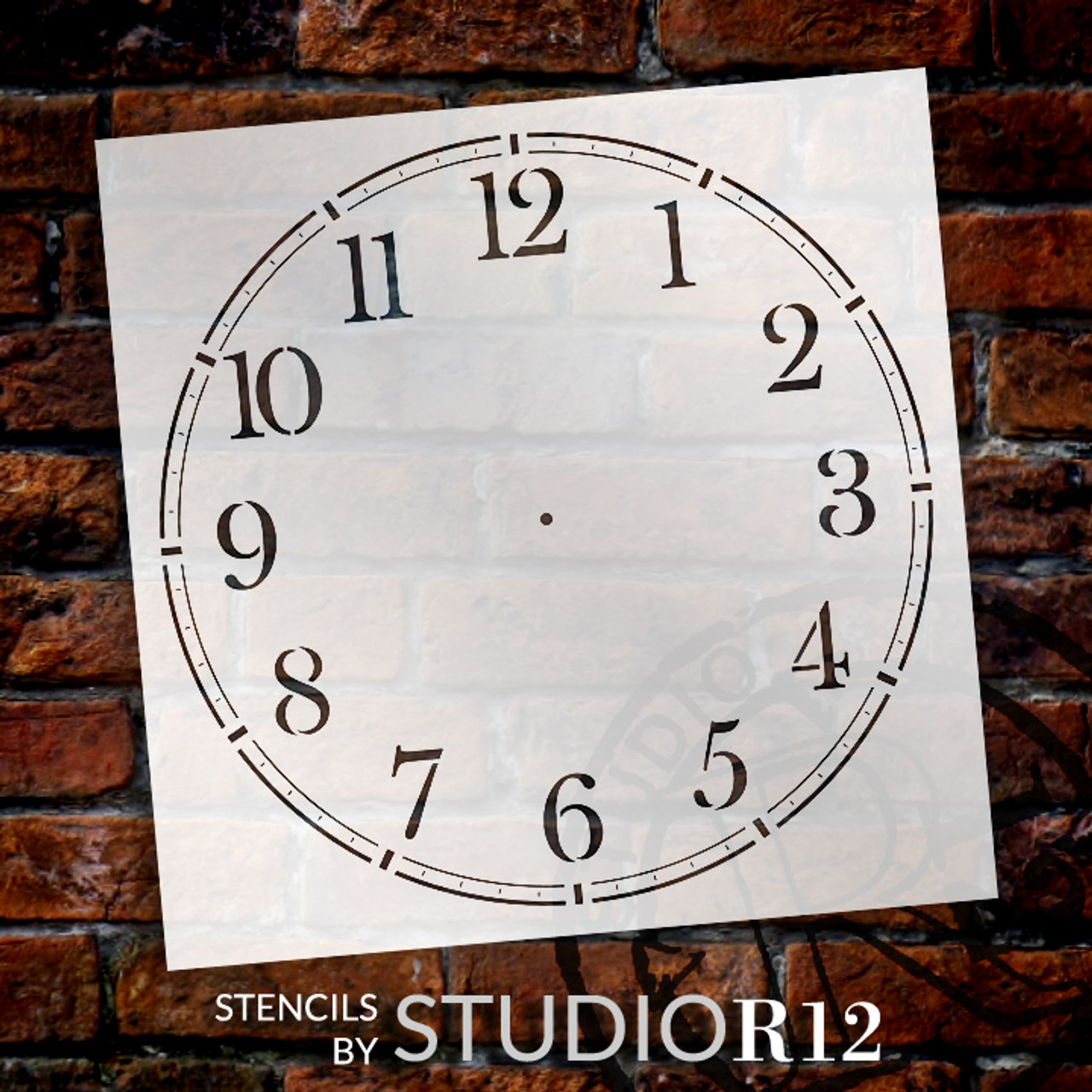 Coffee House Clock Face Stencil - 18" - STCL2331_7 - by StudioR12