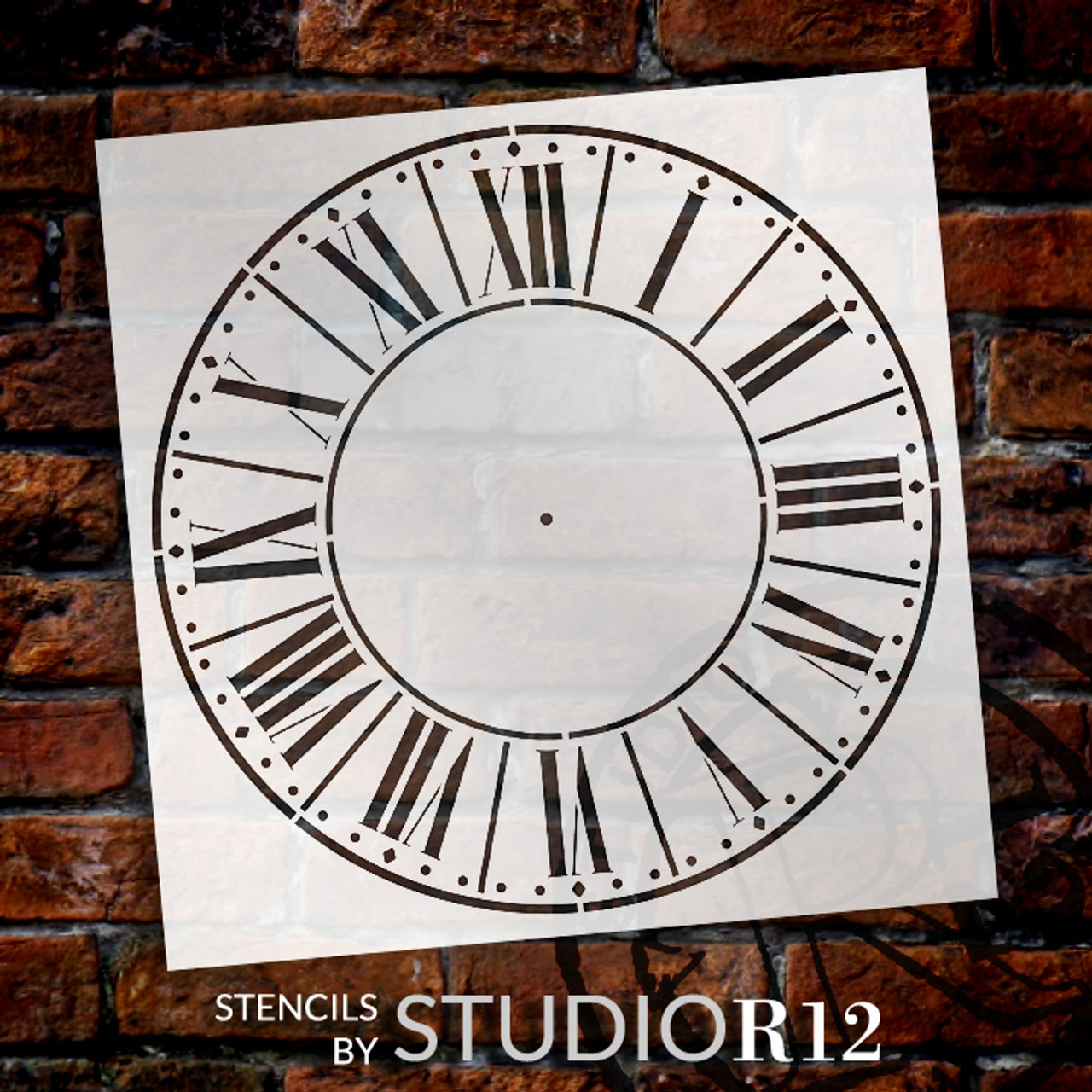 Farmers Market Clock Face Stencil - 16" - STCL2334_5 - by StudioR12
