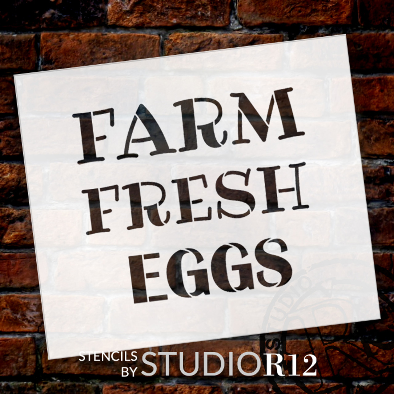 Farm Fresh Eggs Word Stencil by StudioR12 - Fun Country Word Art - 16" x 14" - STCL2184_4