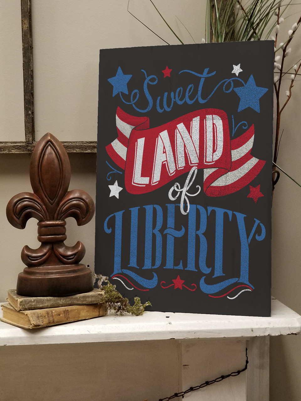 Sweet Land of Liberty Stencil - 2 Part - by StudioR12 -  Patriotic Word Art - 8" x 10" - STCL2414_1