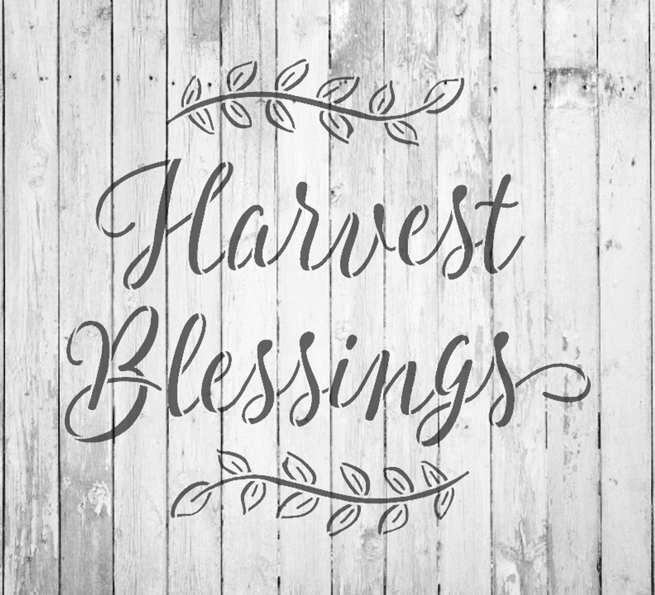 Harvest Blessings Stencil by StudioR12 -  Fall Word Art - 11" x 10" - STCL2263_1