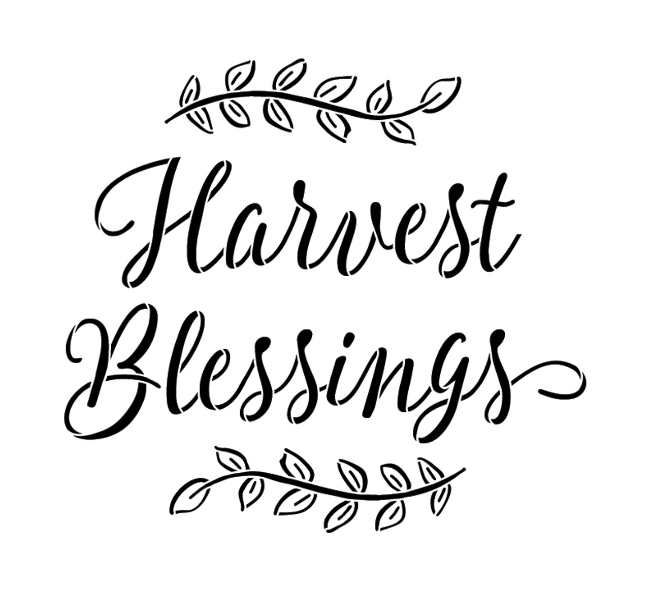 Harvest Blessings Stencil by StudioR12 -  Fall Word Art - 11" x 10" - STCL2263_1