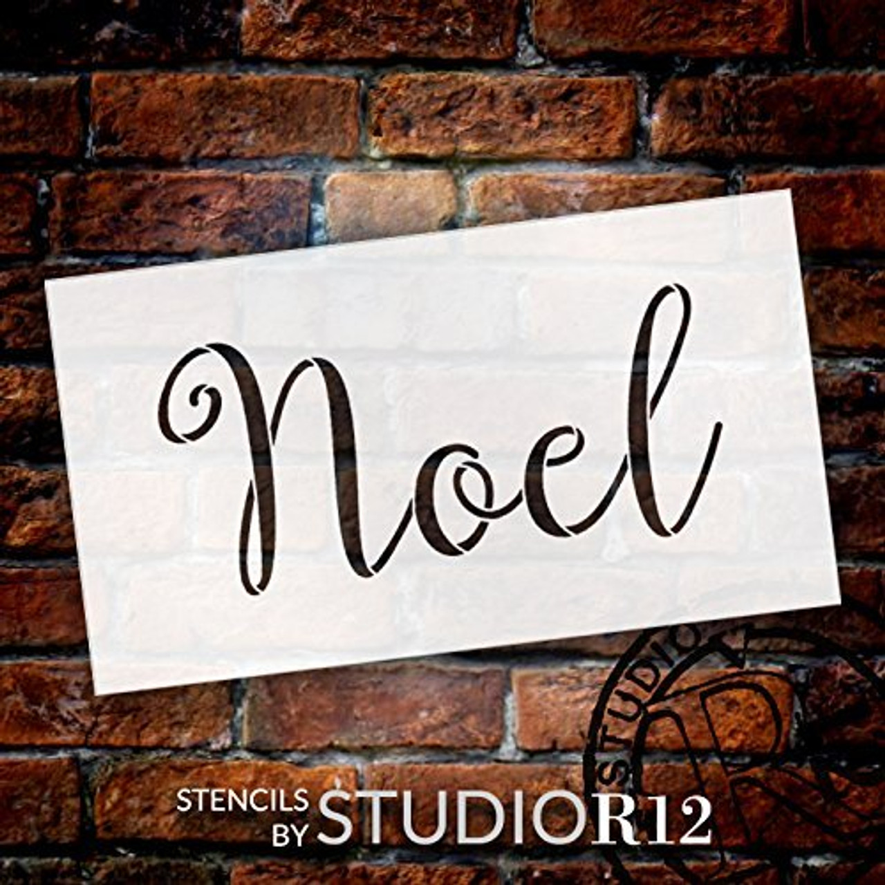 Noel Stencil by StudioR12 | Reusable Mylar Template | Use for Painting Signs - Cards - Ornaments - Script - French - DIY Christmas Decor - Select SizeSTCL2196