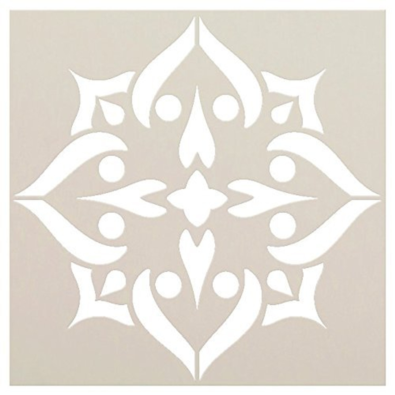 Mandala - Spades - Complete Stencil by StudioR12 | Reusable Mylar Template | Use to Paint Wood Signs - Pallets - Pillows - Wall Art - Floor Tile - Select Size