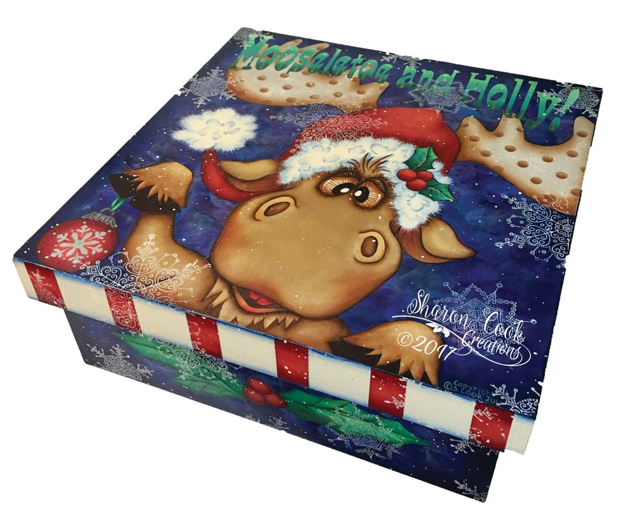 Mooseltoe And Holly Ornament Box - E-Packet - Sharon Cook