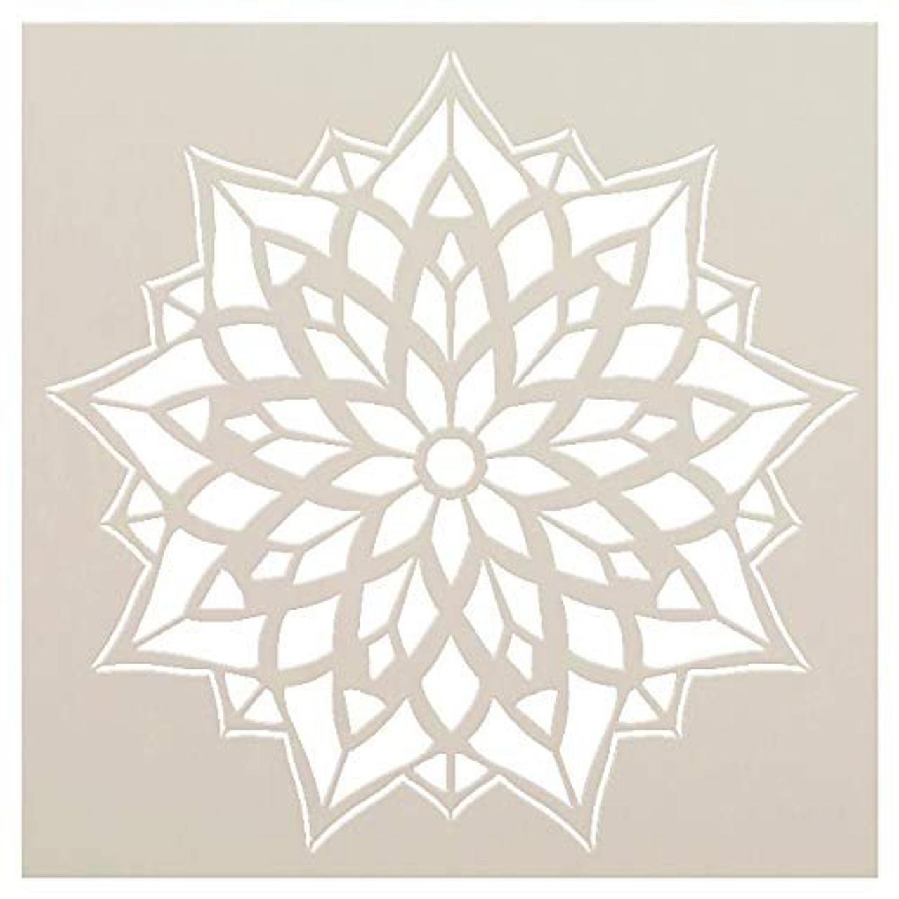 Mandala - Glass - Complete Stencil by StudioR12 | Reusable Mylar Template | Use to Paint Wood Signs - Pallets - Pillows - Wall Art - Floor Tile - Select Size