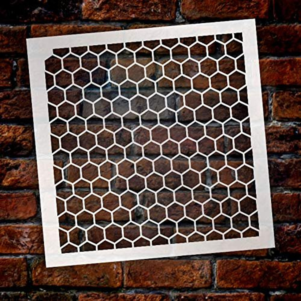 Honeycomb Stencil by StudioR12 | Country Repeating Pattern Stencil - Reusable Mylar Template | Painting, Chalk, Mixed Media | Use for Journalingt, DIY Home Decor - STCL810