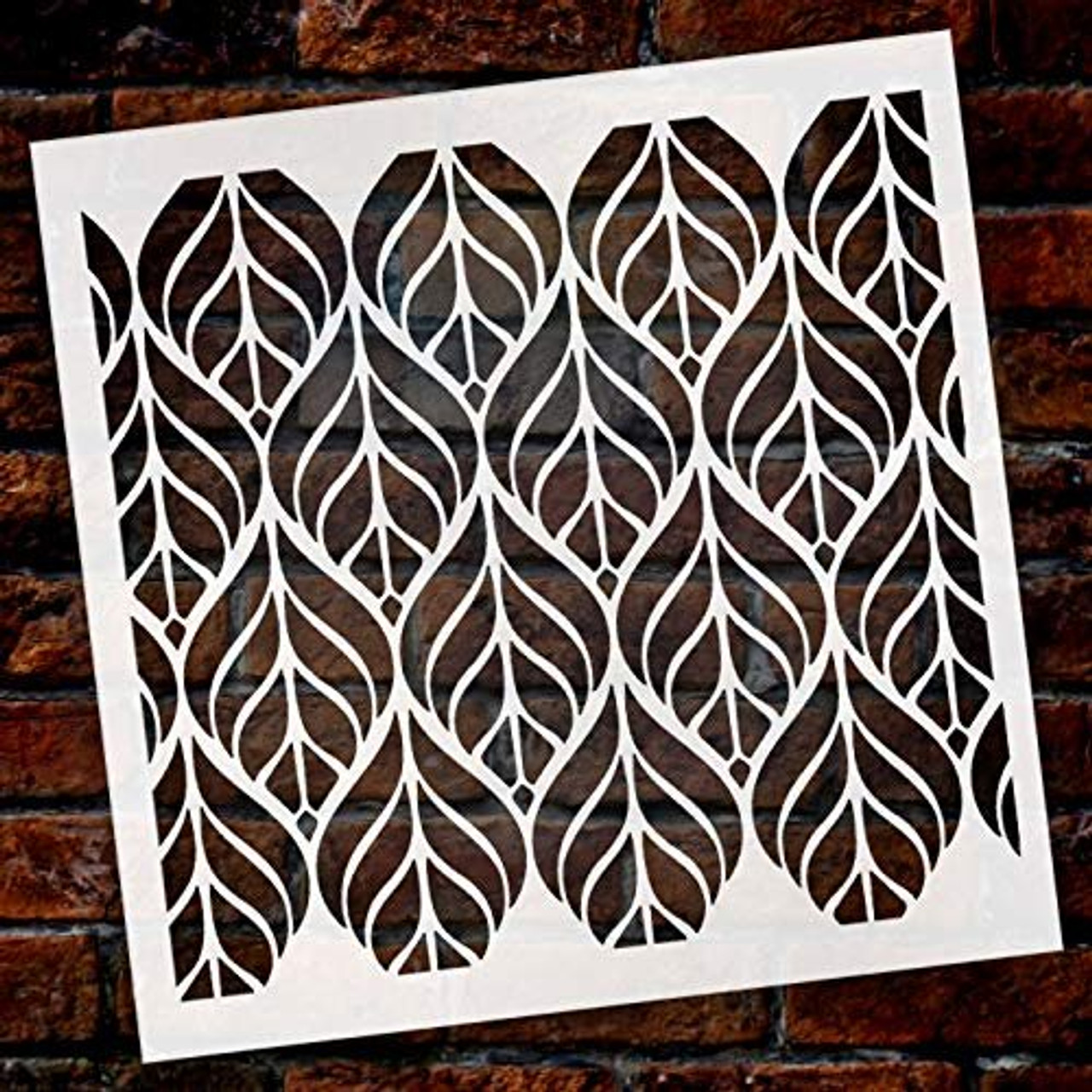 Fun with Shapes Abstract Leaf Nature Stencil StudioR12 | Wood Sign | Reusable Mylar Template | Wall Decor | Multi Layering Art Project | Journal Art Deco | DIY Home - Choose Size