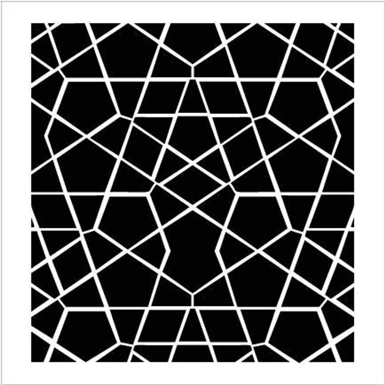 StudioR12 Mixed Media Stencil Maze Pentagon Pattern | DIY Card-Making Crafting Bullet Journal | Select Size